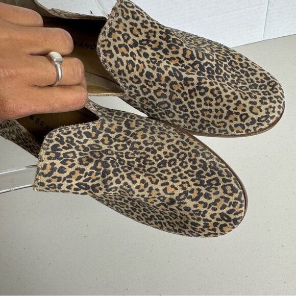 Lucky Brand Leopard Print Size 7.5 Cahill Loafer Mule Convertible Suede - Picture 9 of 10